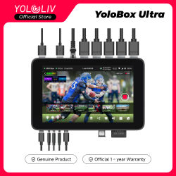 YoloLiv YoloBox Ultra, el último equipo de transmisión en vivo Horizontal/Vertical todo en uno, Monitor conmutador, codificador, grabadora, f
