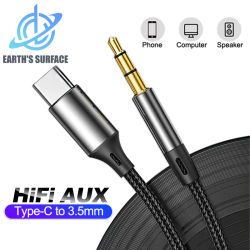 Cable de Audio USB C a 3,5mm para iPhone 16 Pro Max Samsung S24 Ultra Xiaomi auriculares de coche altavoz USB tipo C a 3,5 Jack Aux Cable
