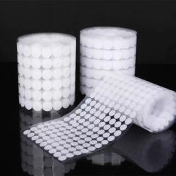 Pegatinas transparentes de puntos de 10/15/20 mm, cinta autoadhesiva de gancho y bucle, cinta adhesiva para bebés, monedas redondas
