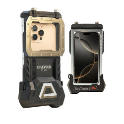 DIVEVOLK SeaTouch 4 Max Plus Caja subacuática para teléfono de buceo con pantalla táctil para teléfonos inteligentes Iphone y Android
