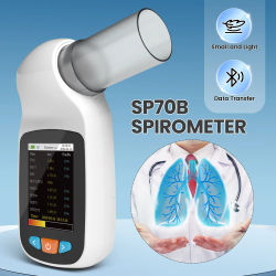 Espirómetro Digital SP70B con Bluetooth, Modo Infrarrojo, Software de Diagnóstico de Espirometría Pulmonar