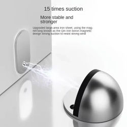 Tope de Puerta Magnético de Acero Inoxidable, Tope de Puerta Oculto de Alta Resistencia, Soporte de Puerta de Montaje en Pared, Herraje para Muebles de Mejora del Hogar