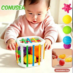 Juguetes Montessori para bebés de 18 meses, desarrollo sensorial, juguetes educativos de aprendizaje, juego de clasificación de bloques coloridos para bebés