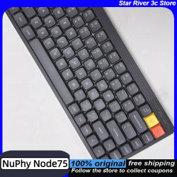 Teclado Inalámbrico Bluetooth NuPhy Node75 Node100 con Teclas PBT, Batería de 3000 mAh, RGB, Ergonómico y Mecánico para Mac