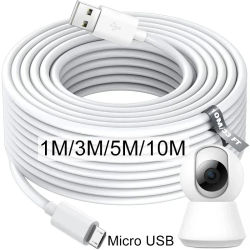 Cable de datos de carga rápida Micro USB Extra largo de 1/10m para Samsung Xiaomi Android teléfono cámara Monitor banco de energía línea de Cable de datos