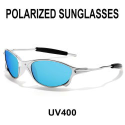 Gafas de sol polarizadas para hombres y mujeres, gafas con montura metálica con protección UV para deportes al aire libre, ciclismo, correr, senderismo, conducción