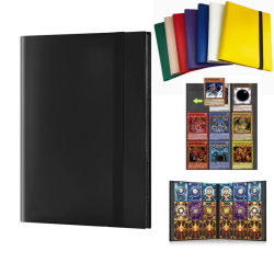 Carpeta para Tarjetas Coleccionables de 4/9/12 Bolsillos - Capacidad para 160-540 Tarjetas - Cubierta de PP Resistente - Ideal para Tarjetas de Baloncesto, Béisbol y Deportes