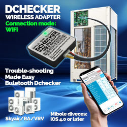 Herramientas de diagnóstico WiFi Bluetooth servicio Dchecker para Daikin VRV Skyair RA sistema IOS Skygeek problemas de disparo 999172T 999187T