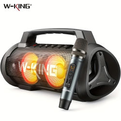 Altavoz Portátil Bluetooth W-KING D10MIC de 70W RMS, Inalámbrico, Resistente al Agua IPX6, con Subwoofer/Reforzamiento de Bajos