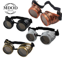 2021 Nueva llegada de la moda Gafas de sol Estilo vintage Steampunk Gafas Soldadura Punk Gafas Cosplay Diseñador de la marca Lente de cinco colores