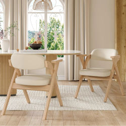 2 sillas de comedor plegables con estructura de madera maciza, tela de lino beige, cómodas, transpirables, plegables, que ahorran espacio, fáciles de guardar, muebles de estilo moderno para comedor,