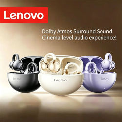 Auriculares inalámbricos Lenovo TA410 con Bluetooth 5.4, diseño de clip para la oreja con conducción ósea, auriculares ultraligeros y cómodos de usar