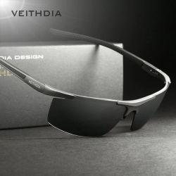 VEITHDIA, gafas de sol de aluminio y magnesio para hombre, gafas de sol polarizadas con revestimiento UV400, gafas de sol con espejo, accesorios para gafas de sol para exteriores para hombre 6588