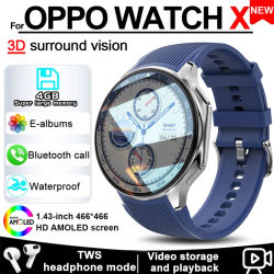 2024 nuevo para OPPO Watch X reloj inteligente 4G memoria música vídeo Bluetooth llamada IP68 impermeable AMOLED Smartwatch para auriculares TWS ﻿