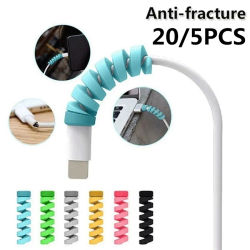 Protector de Cable en espiral, cubierta protectora para auriculares, ratón, cargador USB, Protector de Cable, organizador de cables de gestión
