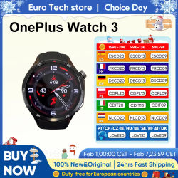 OnePlus Watch 3 SmartWatch Versión global Wear OS por Google Pantalla LTPO A0MOLED de 1,5 pulgadas 5 días de duración de la batería 60S Control de salud GPS