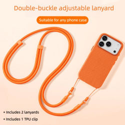 Correa Ajustable para Teléfono con Doble Hebilla, Correa Universal para Funda de Teléfono con Diseño Anticaídas, Correa Cruzada/de Cuello/Lateral