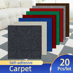 20 piezas alfombra autoadhesiva cuadrada de 9 colores, 30x30cm, pegatina extraíble para pelar y pegar, para manualidades, muebles para el hogar, azulejos para suelo y pasillo
