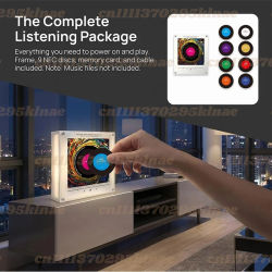 Nuevo Reproductor de Música con Sensor NFC, Luz Nocturna Magnética, Adhesivo para Refrigerador, Cubierta de Álbum Acrílica DIY, Adorno Creativo, Altavoz Personalizado