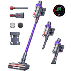 BUTURE aspiradora sin cable, aspiradora inalámbrica de mano, aspirador con ajuste automático de succión, taza de polvo de 1,5 L, para pelo de mascotas, alfombra, suelo duro, 48Kpa, 500W