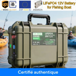 Batería LiFePO4 12V 200Ah 100Ah 2.5KWh con Bluetooth BMS 140Ah 24V para Barco, 6000+ Ciclos, USB, Entrega Rápida en la UE