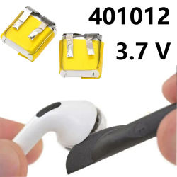 Batería 401012 de 3.7 V, 30 mAh, Batería de Litio Recargable para Auriculares Bluetooth
