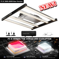 Lámpara de Cultivo LED MARS HYDRO FC-E3000 de 300W de Espectro Completo para Carpa de Cultivo de 3x3 pies, Plantas de Interior en Fase Vegetativa y Floración, Iluminación de Ahorro de Energía