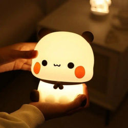Lámpara de Noche LED Kawaii Panda, Linda Lámpara de Dibujos Animados, Lámpara Decorativa para Dormitorio de Animales, Sala de Estar, Regalos para Niños y Bebés