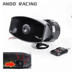 Accesorios para Automóviles, Altavoz de 12 V con 7 Sonidos, Sirena Electrónica Inalámbrica de 130 dB, Alarma de Advertencia para Automóvil, Sirena de Policía y Bomberos, Altavoz con Bocina