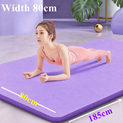 Esteras de Yoga antideslizantes de 80cm de ancho, manta deportiva para ejercicio, Yoga y Pilates, gimnasia, equipo de Fitness de 10mm de grosor
