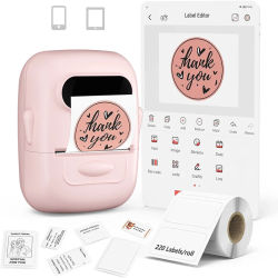 Impresora de etiquetas térmicas Marklife P50, impresora autoadhesiva inalámbrica Bluetooth portátil, máquina de etiquetas de precios para oficina, escuela, cocina