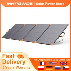Panel Solar Bifacial con Revestimiento ETFE MHPOWOS de 400W, Cargador de Panel Solar Plegable Portátil con 23.7% de Eficiencia para Viajes, Teléfonos, Barcos y Autocaravanas