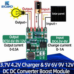 1 ~ 5 uds 3,7 V 4,2 V cargador 5V 6V 9V 12V placa descargador DC-DC convertidor de refuerzo cargador placa descargador para energía móvil Solar DIY