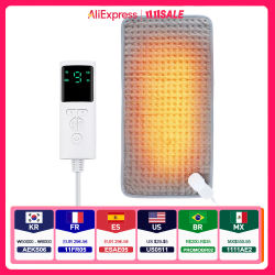 Manta calefactora eléctrica de 58x29CM, estera calefactora, almohadilla de lámina eléctrica para cama, sofá, mantas térmicas cálidas para invierno, calentador para uso doméstico