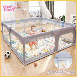 Parque infantil brillante para niños con Protector de espuma, parque infantil para bebés, valla de seguridad para bebés, parque infantil para niños de 0 a 6 años