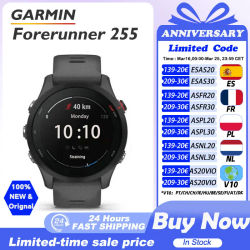 Garmin Forerunner 255 Sports Smartwatch 46mm 1.3'' Pantalla a color 14 días Vida de la batería 4GB RAM NFC Bluetooth Wifi 5ATM Impermeable