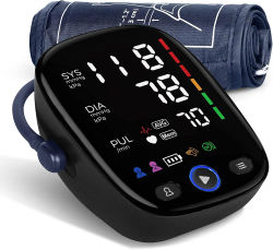Monitor de presión arterial Kingclinic, máquina automática de manguito BP para la parte superior del brazo con pantalla LED para uso doméstico, cuidado de la salud