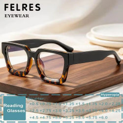 Gafas de lectura antifatiga para hombre y mujer, lentes de lectura con protección ocular, antiluz azul, montura grande, gafas cuadradas de diseño, gafas para presbicia