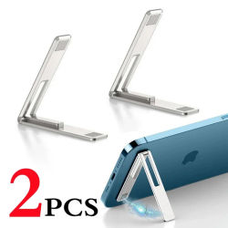 Soporte magnético ultrafino plegable para teléfono móvil, soporte de aleación de Metal para teléfono móvil de escritorio, soporte Universal para teléfono