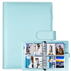 Cubierta de folleto de hojas sueltas A5, cuaderno, libro de tarjetas, 25 hojas, 4 bolsas de almacenamiento de rejilla, carpeta de álbum de fotos de PVC DIY, soporte para tarjetas fotográficas