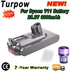 Batería Recargable de 25.2V 6000mAh para Dyson V11, Compatible con Dyson SV14 Absolute V11 Fluffy Cyclone V11 Absolute Animal Vacuum