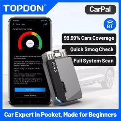 Escáner TOPDON Carpal OBD2 Bluetooth para coche herramienta de diagnóstico de todos los sistemas iOS Android Control de salud de vehículos 6 servicios de reinicio