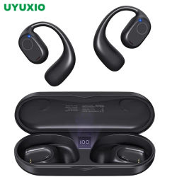 UYUXIO Auriculares abiertos Bluetooth 6,0 Auriculares deportivos inalámbricos con pantalla digital 40 horas de reproducción Auriculares para viajar
