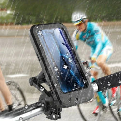 Soporte Universal Impermeable para Teléfono Móvil de Motocicleta, Rotación de 360 Grados ° Soporte Giratorio Ajustable para GPS para Bicicleta y Teléfono Celular