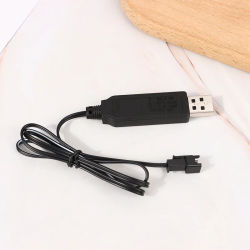 Cable cargador USB para cargador de batería de litio de 3,7 V SM-2P piezas de aviones de coche RC delanteros accesorios de aviones de juguete cuadricóptero RC