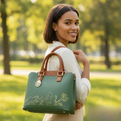 Bolso Bandolera Weini con Estampado Completo de Winnie y sus Amigos para Mujer, Bolso de Hombro con Doble Correa, Bolso de Cuero con Dibujos Animados para Bebés