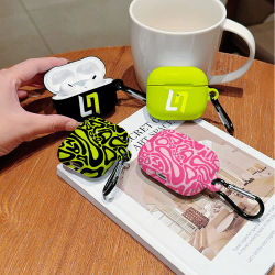 Caliente l-lando n-norris a prueba de golpes protector brillante HD duro PC auriculares funda para AirPods 1 2 3 4 Pro Pro2 con gancho de Metal