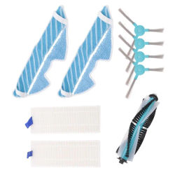 ABBK-Kit de accesorios de repuesto para aspiradora modelo Conga 1290 1390 1490 1590, juego de filtros de cepillo lateral y cepillo principal