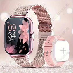Reloj Inteligente 2026 con Bluetooth, Notificaciones, Monitoreo de Salud, Podómetro, IP68, para Hombres y Mujeres, Compatible con Android e iOS