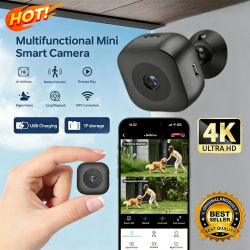 Nueva cámara de seguridad 4K Mini visión nocturna a todo Color HD WiFi Monitor impermeable detección de movimiento vigilancia mini cámara 2026